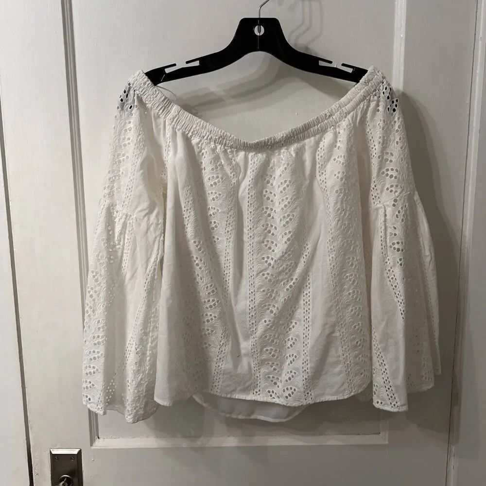 Express White Off-Shoulder Blouse